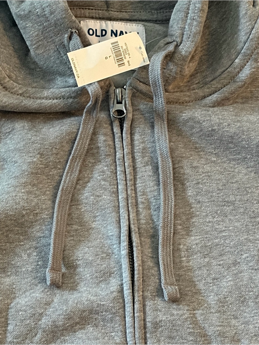 Old Navy Men's Light Gray Full-Zip Hoodie 
XXL or L - Picture 4 of 4